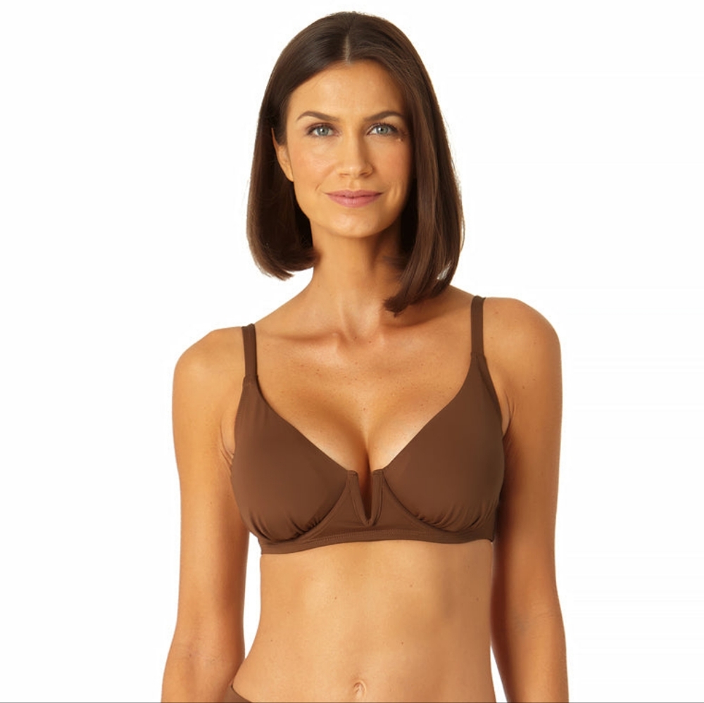 Anne Cole V Wire Underwire Bikini Swim Top  Size 38Dd-40D  NWT